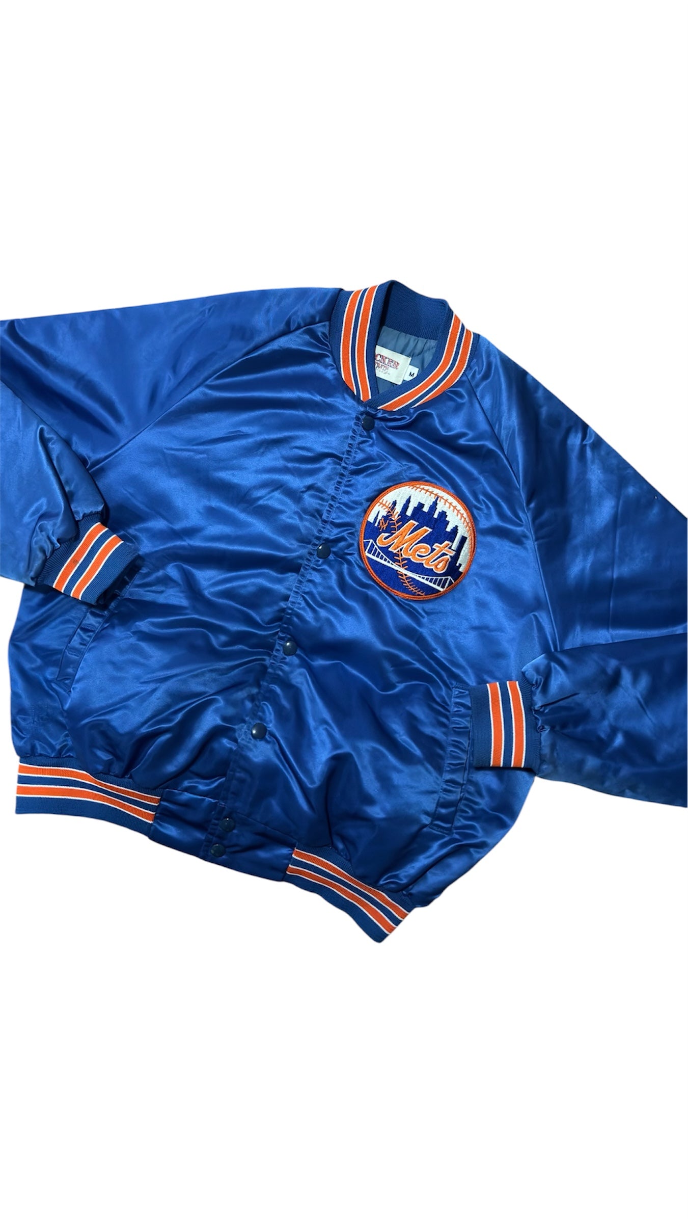 New York Mets Back Script - Locker Line Varsity Satin