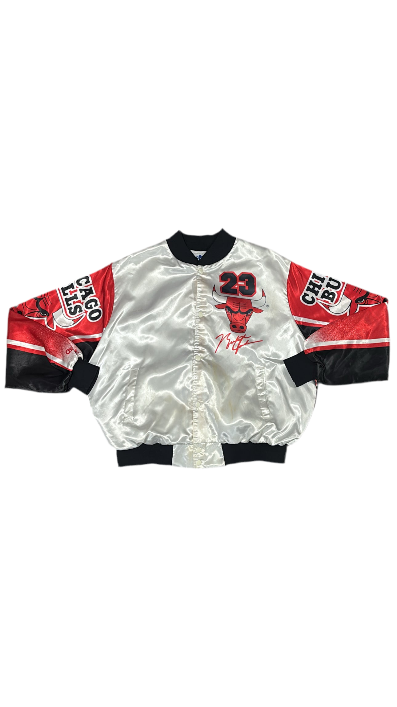 Chicago Bulls Michael Jordan Funimation - Chalkline Varsity Satin