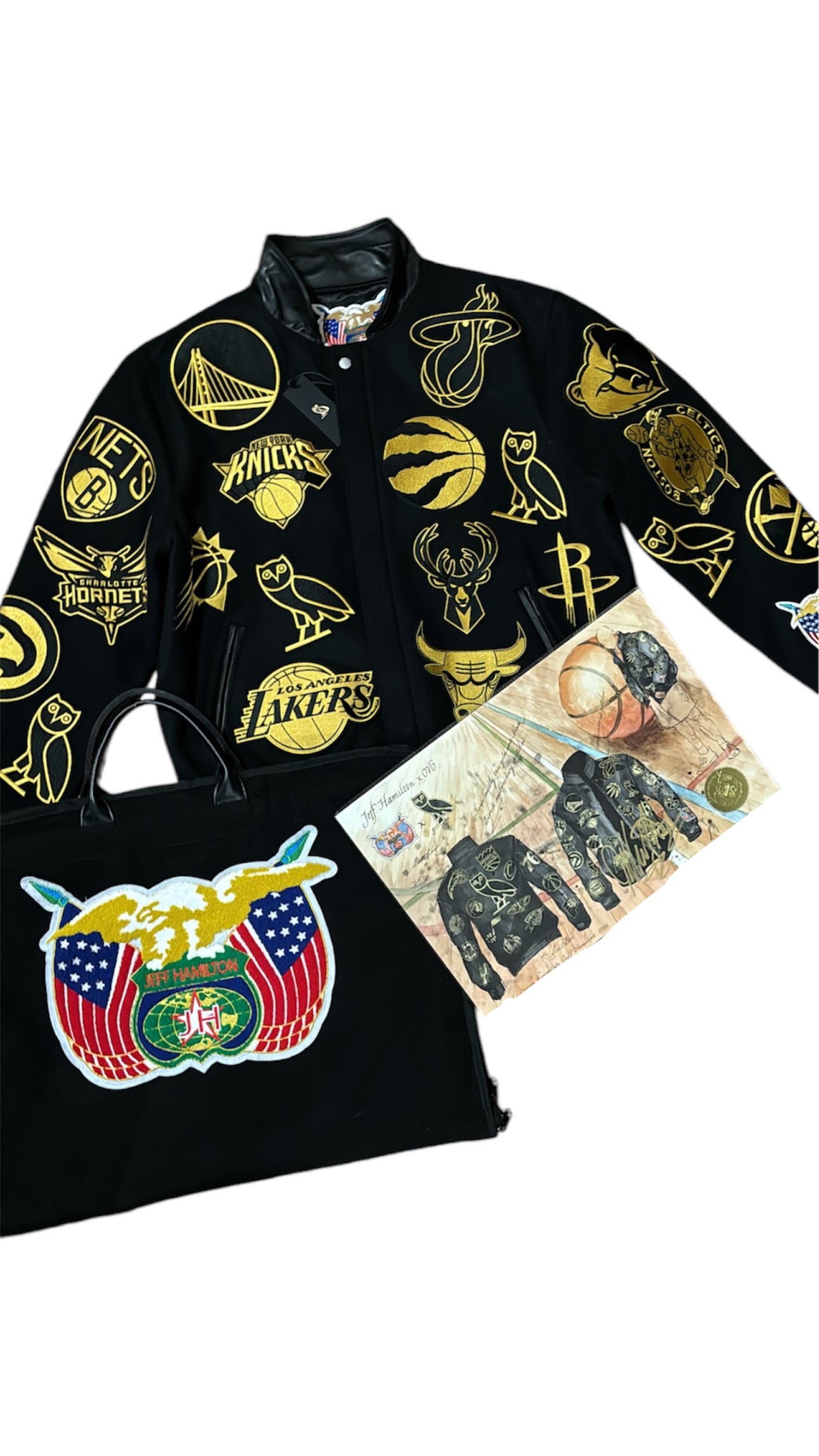 OVO X NBA Team Icons - Limited Edition Jeff Hamilton Leather Wool