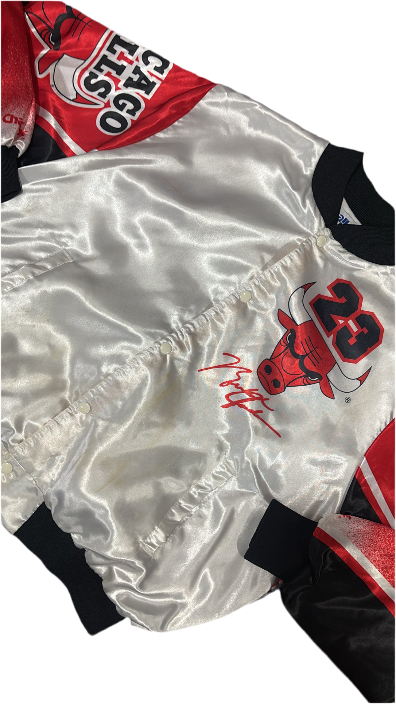 Chicago Bulls Michael Jordan Funimation - Chalkline Varsity Satin