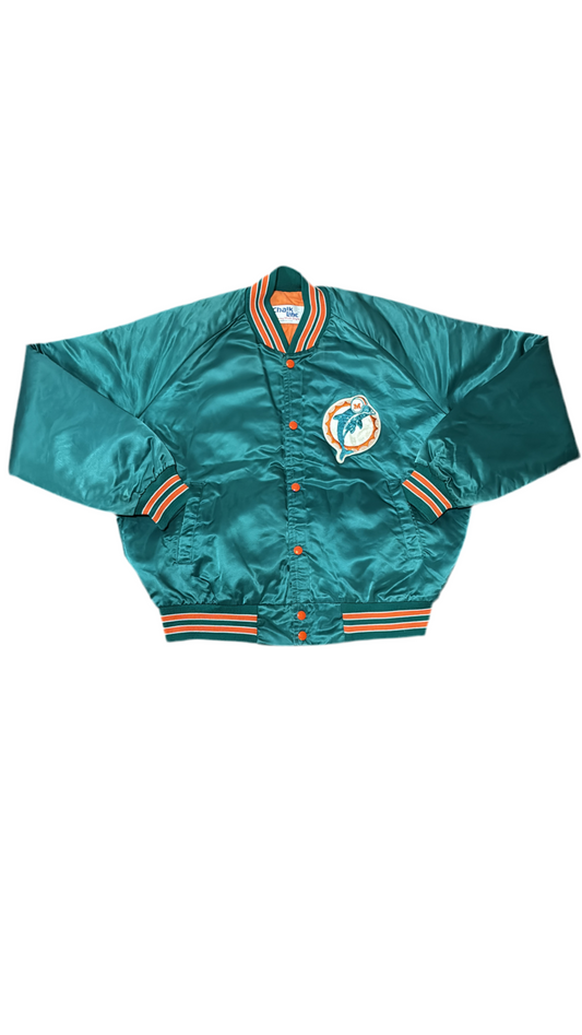 Miami Dolphins Back Script - Chalkline Varsity Satin
