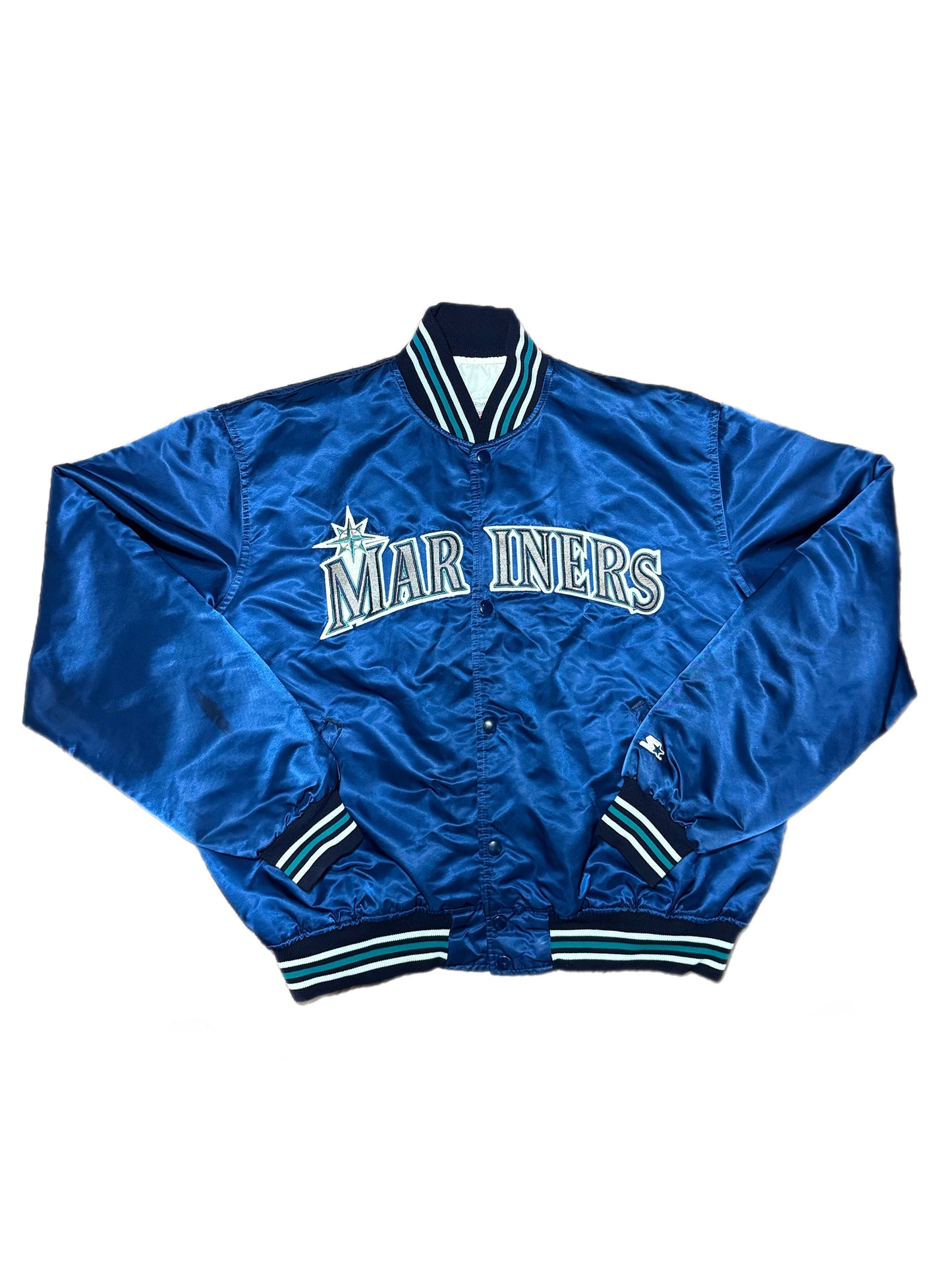 Seattle Mariners Big Logo - Starter Varsity Satin