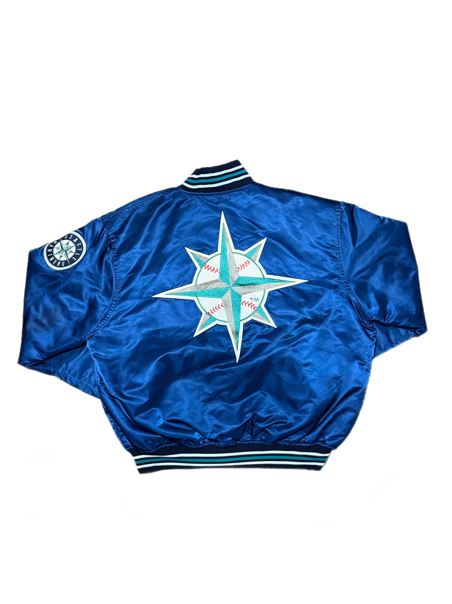 Seattle Mariners Big Logo - Starter Varsity Satin