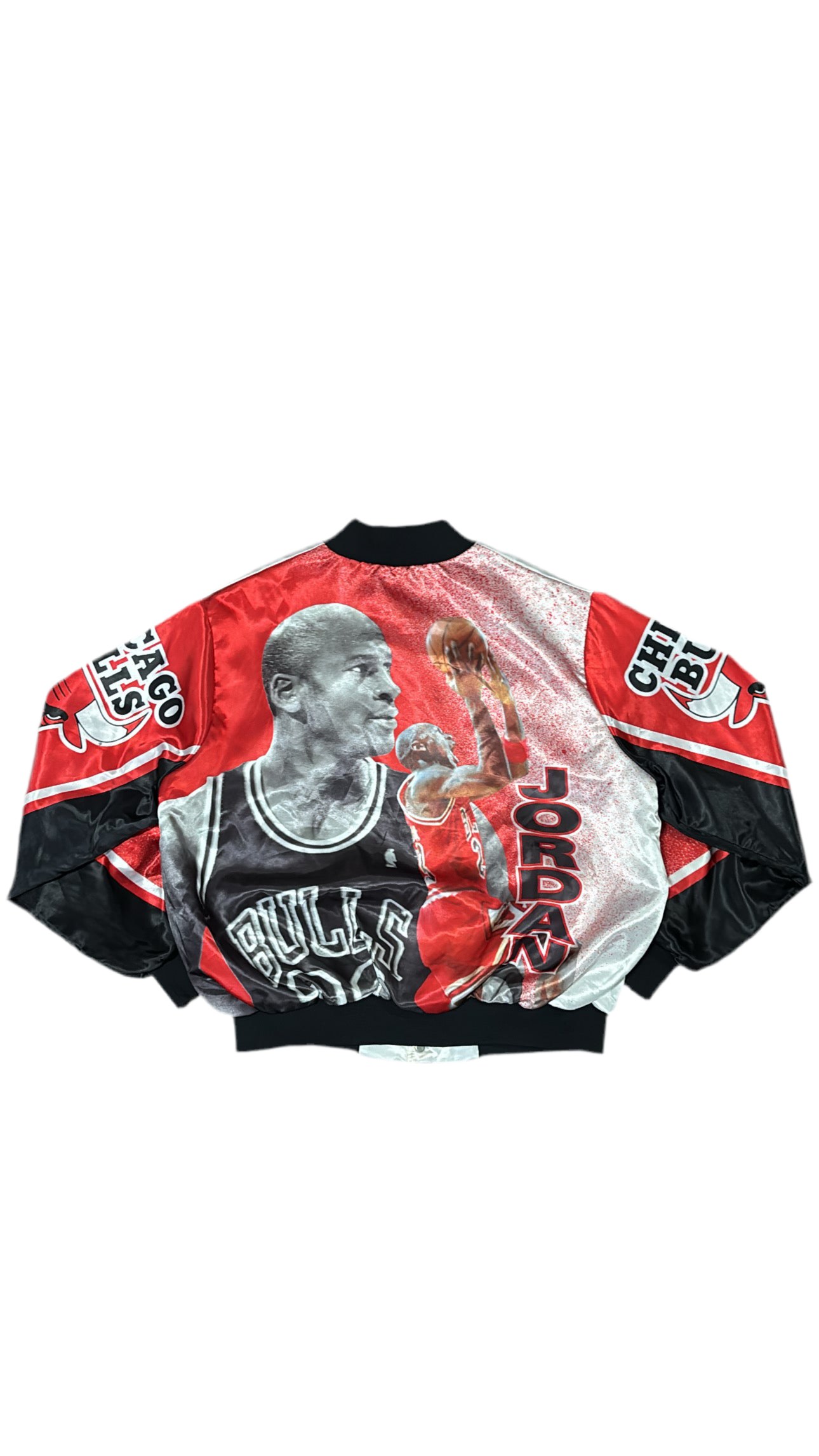 Chicago Bulls Michael Jordan Funimation - Chalkline Varsity Satin