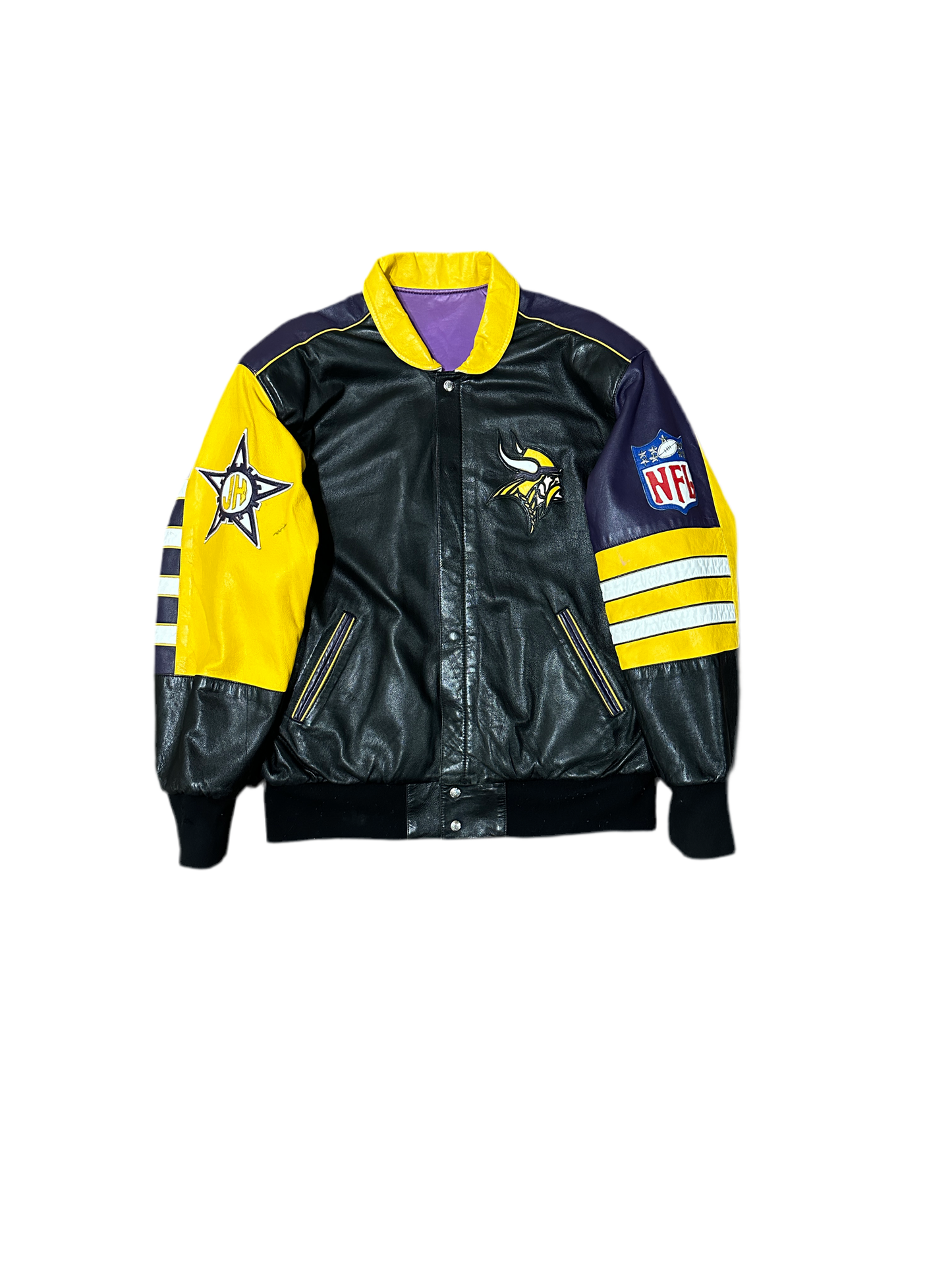 Minnesota Vikings Reversible Leather Satin - Jeff Hamilton