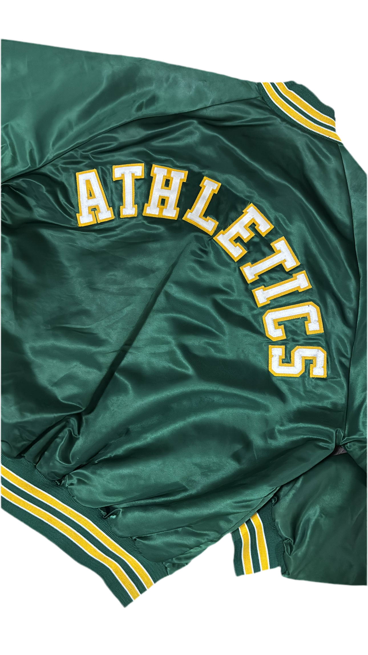 Oakland Athletics Back Script - Chalkline Varsity Satin