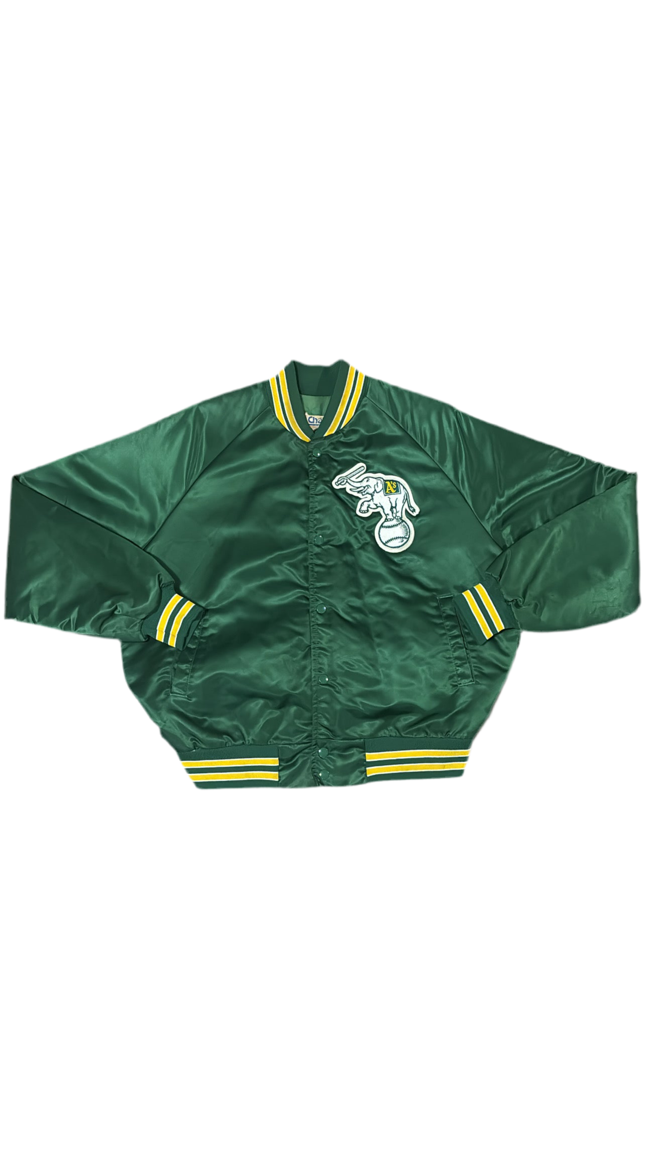 Oakland Athletics Back Script - Chalkline Varsity Satin