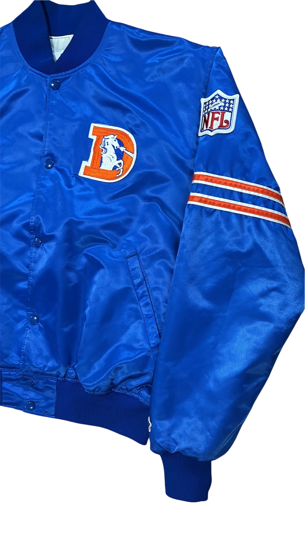 Denver Broncos Back Script - Starter Varsity Satin