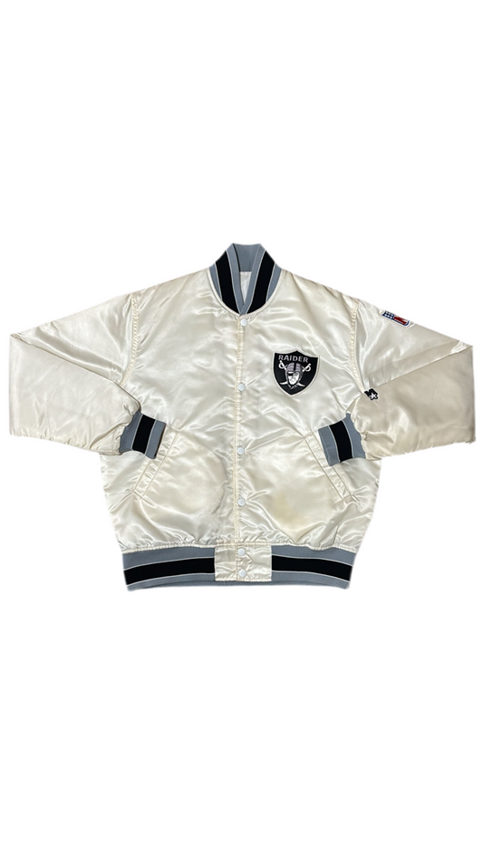 Los Angeles Raiders Back Script - Starter Varsity Satin