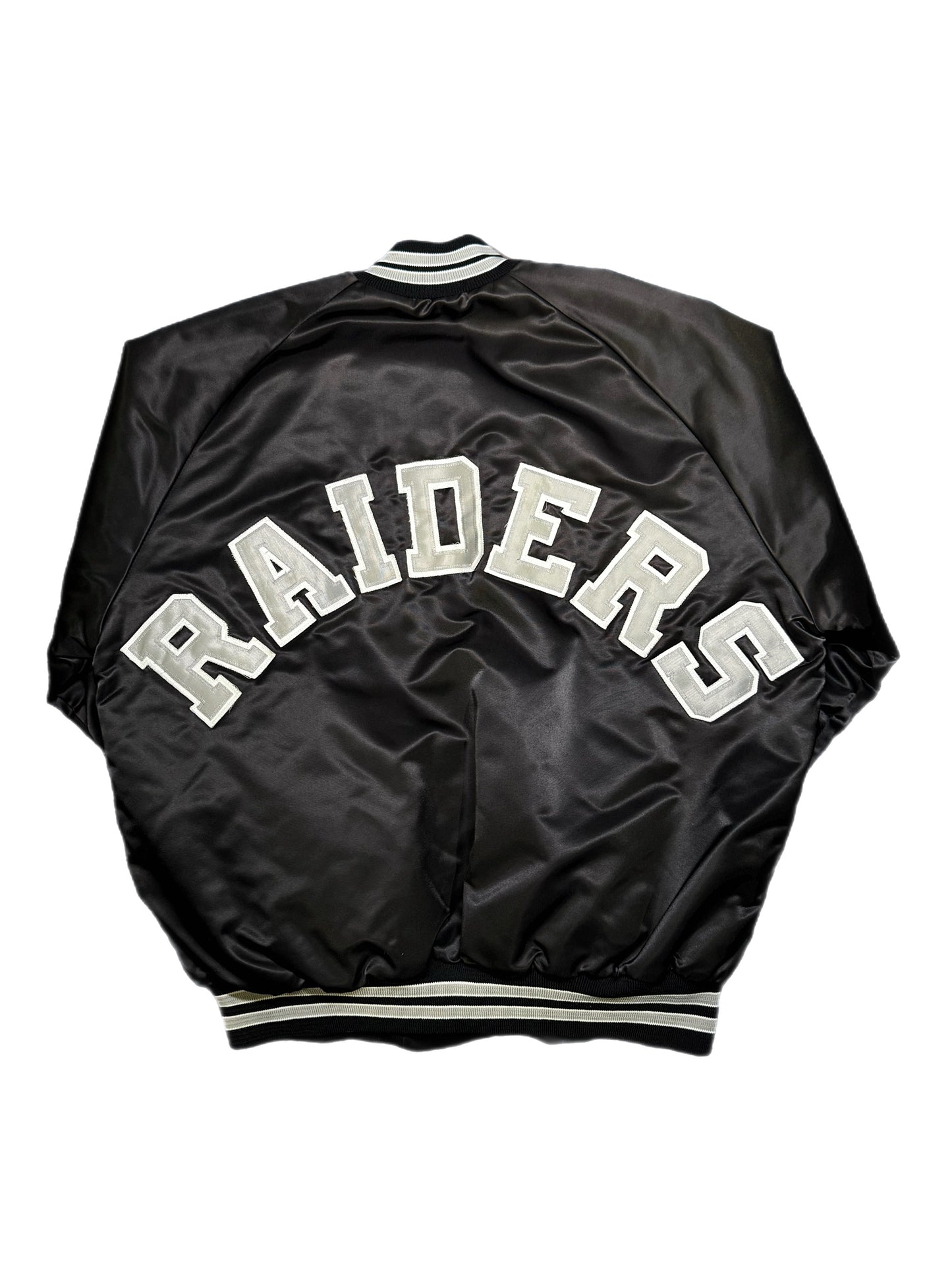 Los Angeles Raiders Back Script - Chalkline Varsity Satin