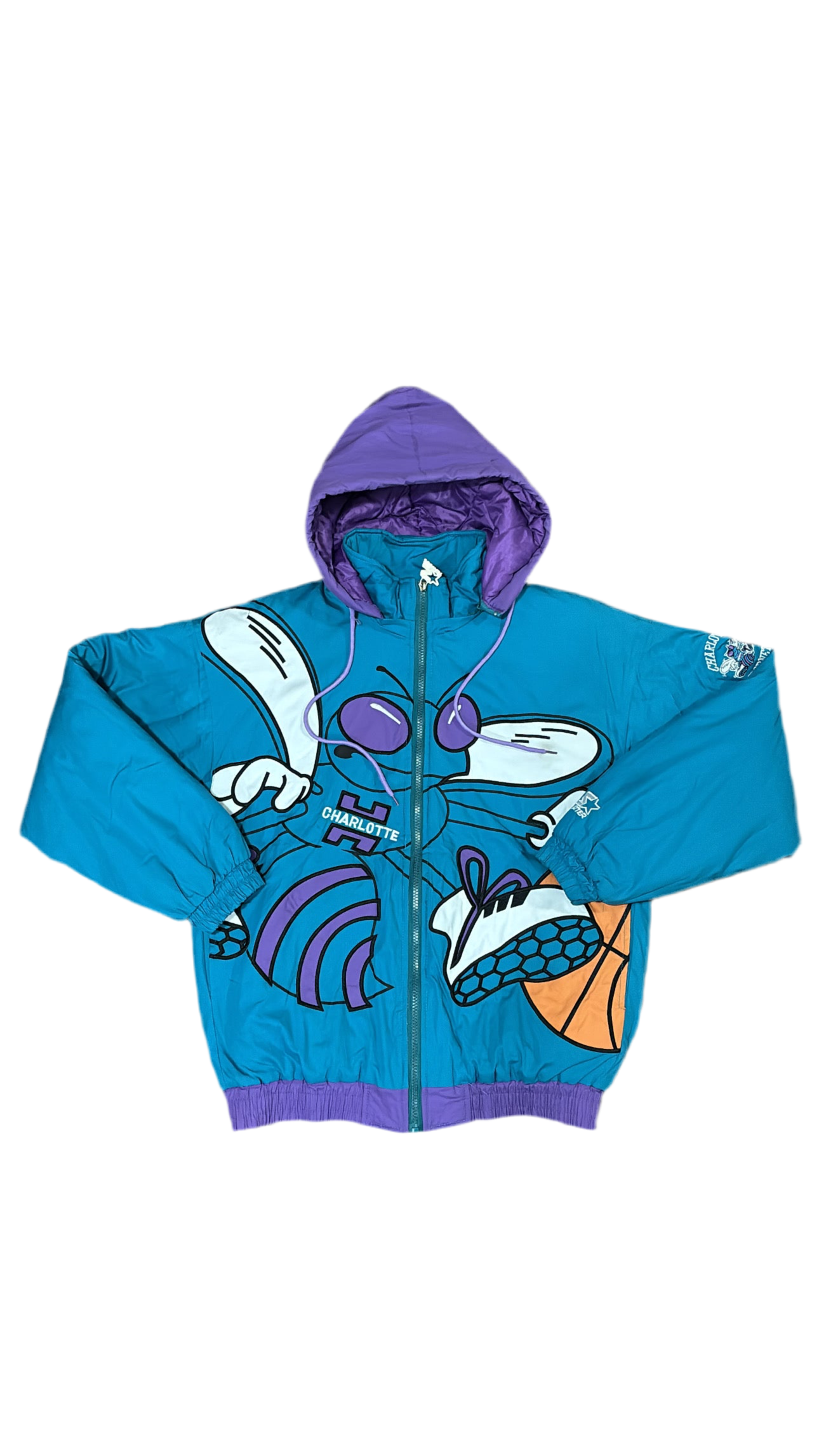 Charlotte Hornets Big Logo - Starter Puffer