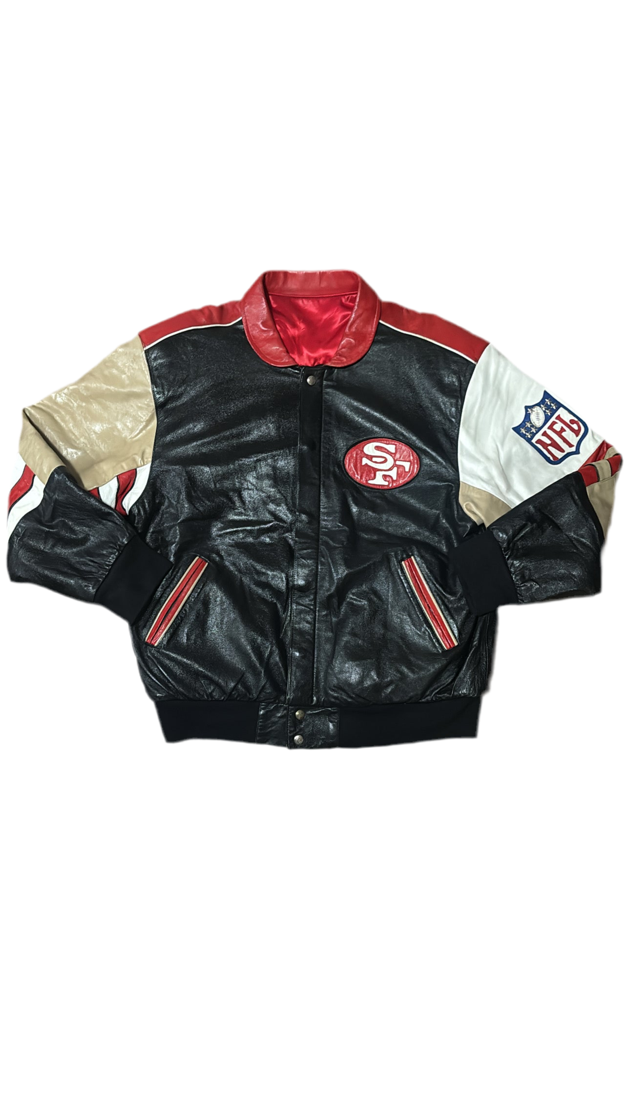 San Francisco 49ers Reversible - Jeff Hamilton Leather Satin