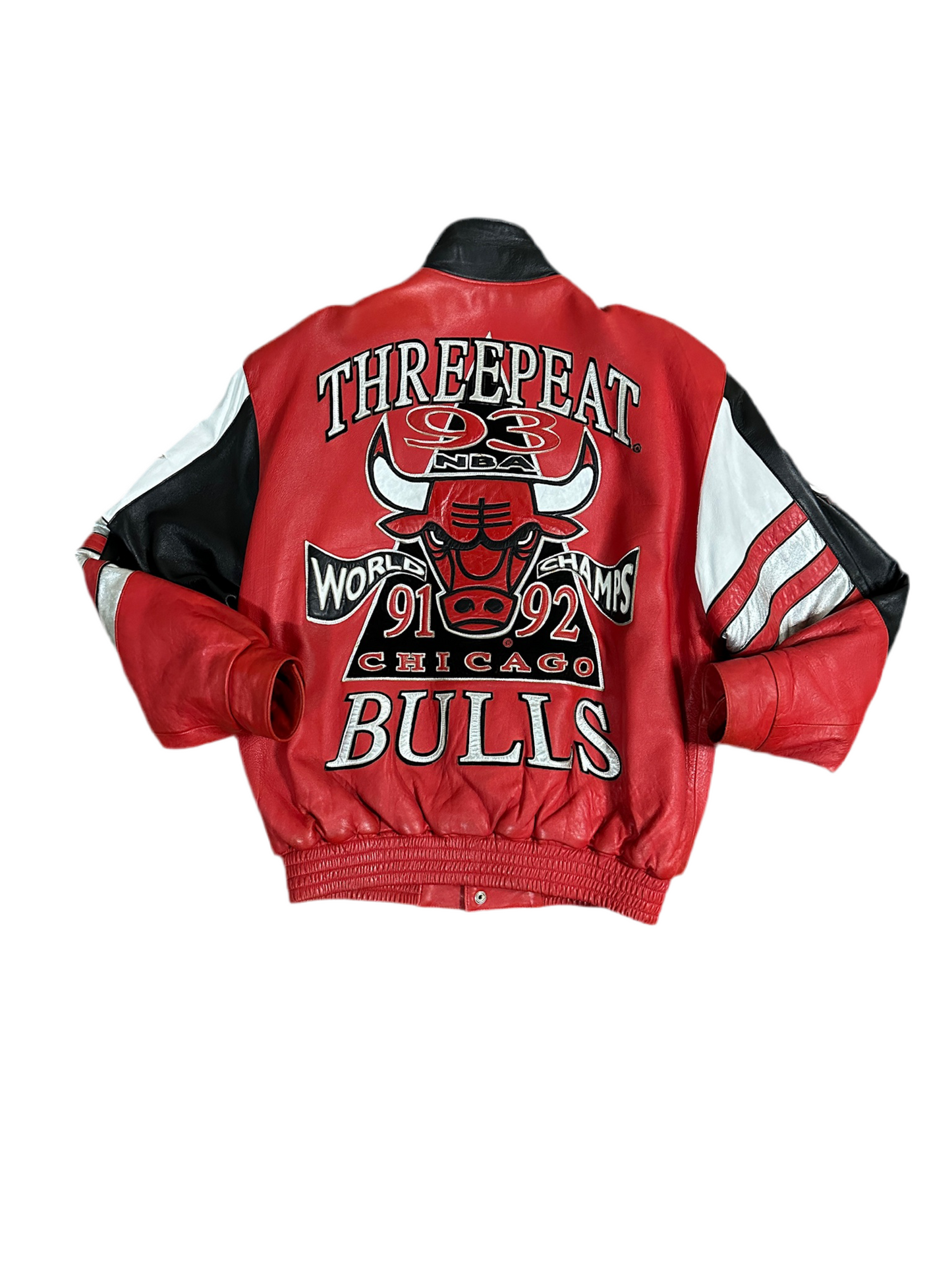 Chicago Bulls Three Peat 91-93 World Champs Jeff Hamilton Leather