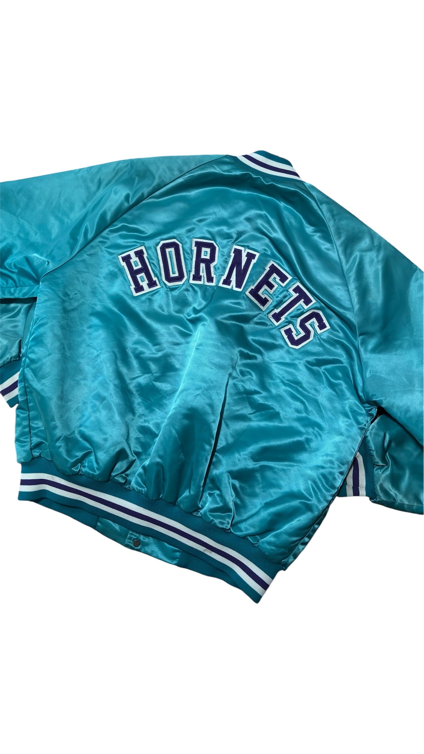 Charlotte Hornets Back Script - Chalkline Varsity Satin
