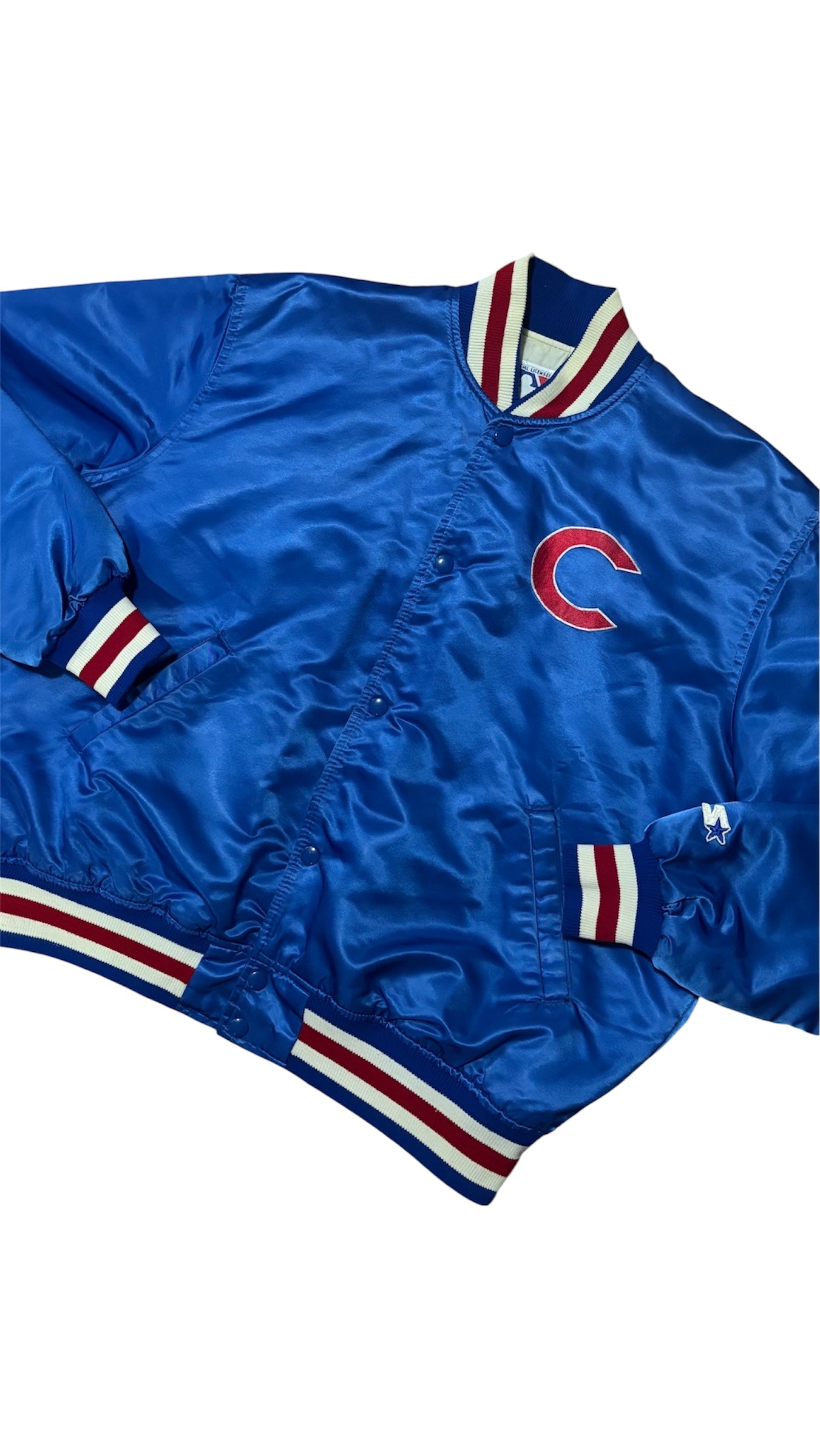 Chicago Cubs Big Logo - Starter Varsity Satin