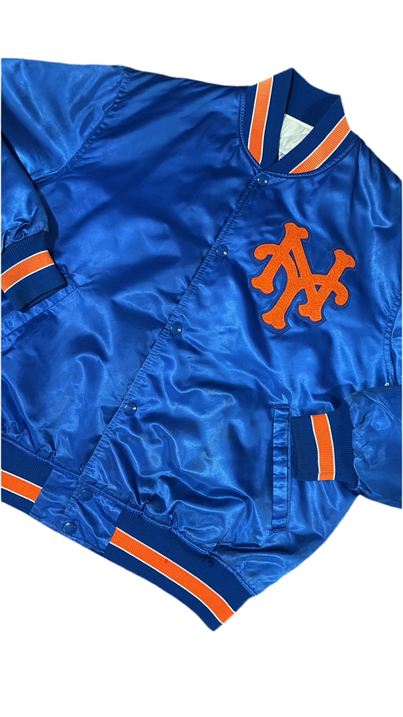 New York Mets Big Logo - Starter Varsity Satin