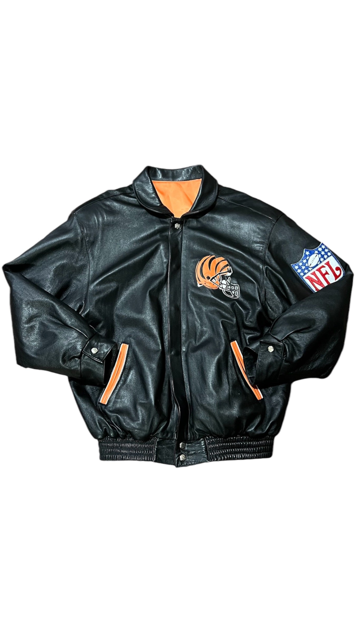 Cincinnati Bengals Reversible - Jeff Hamilton Leather Satin