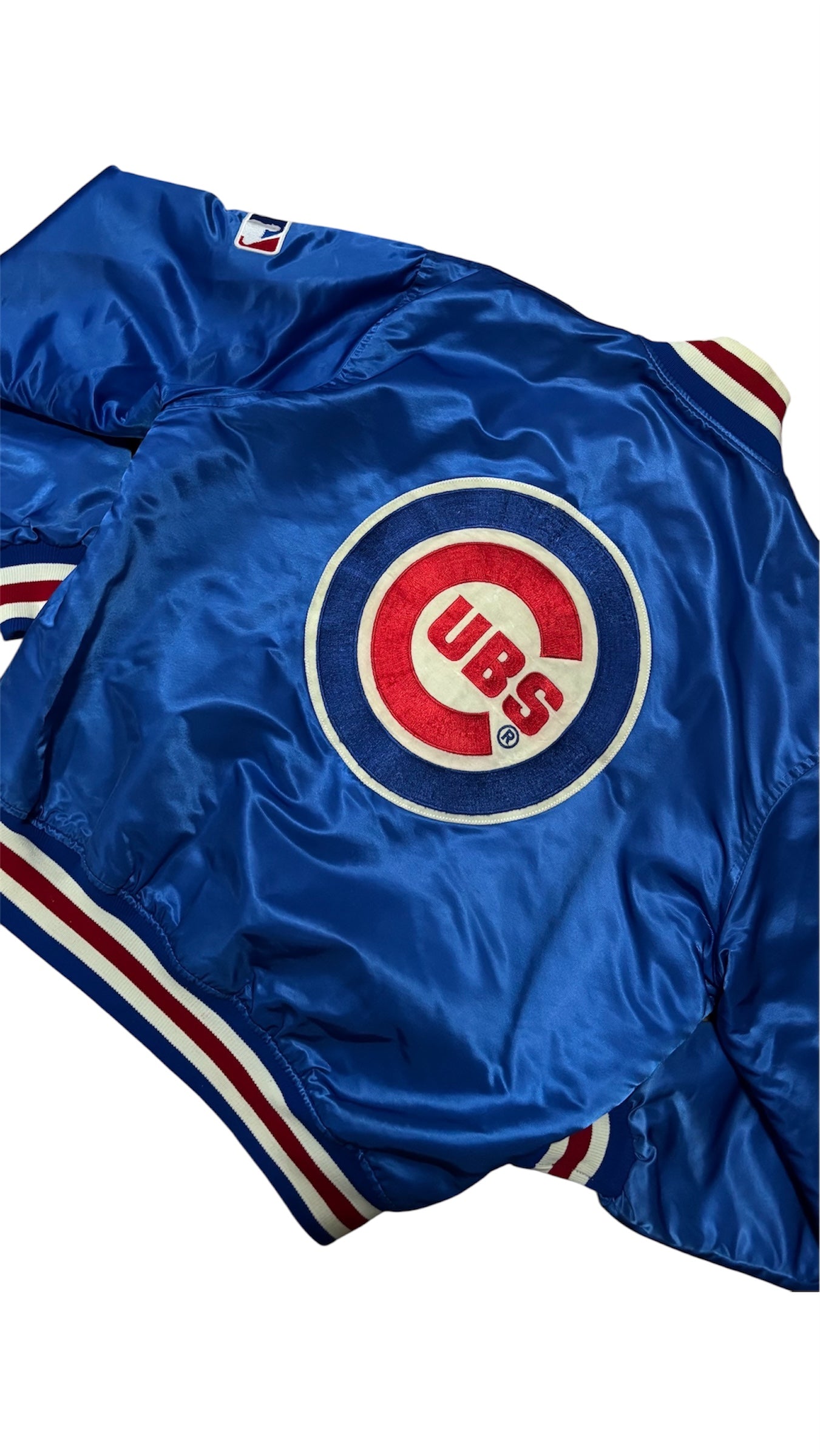 Chicago Cubs Big Logo - Starter Varsity Satin