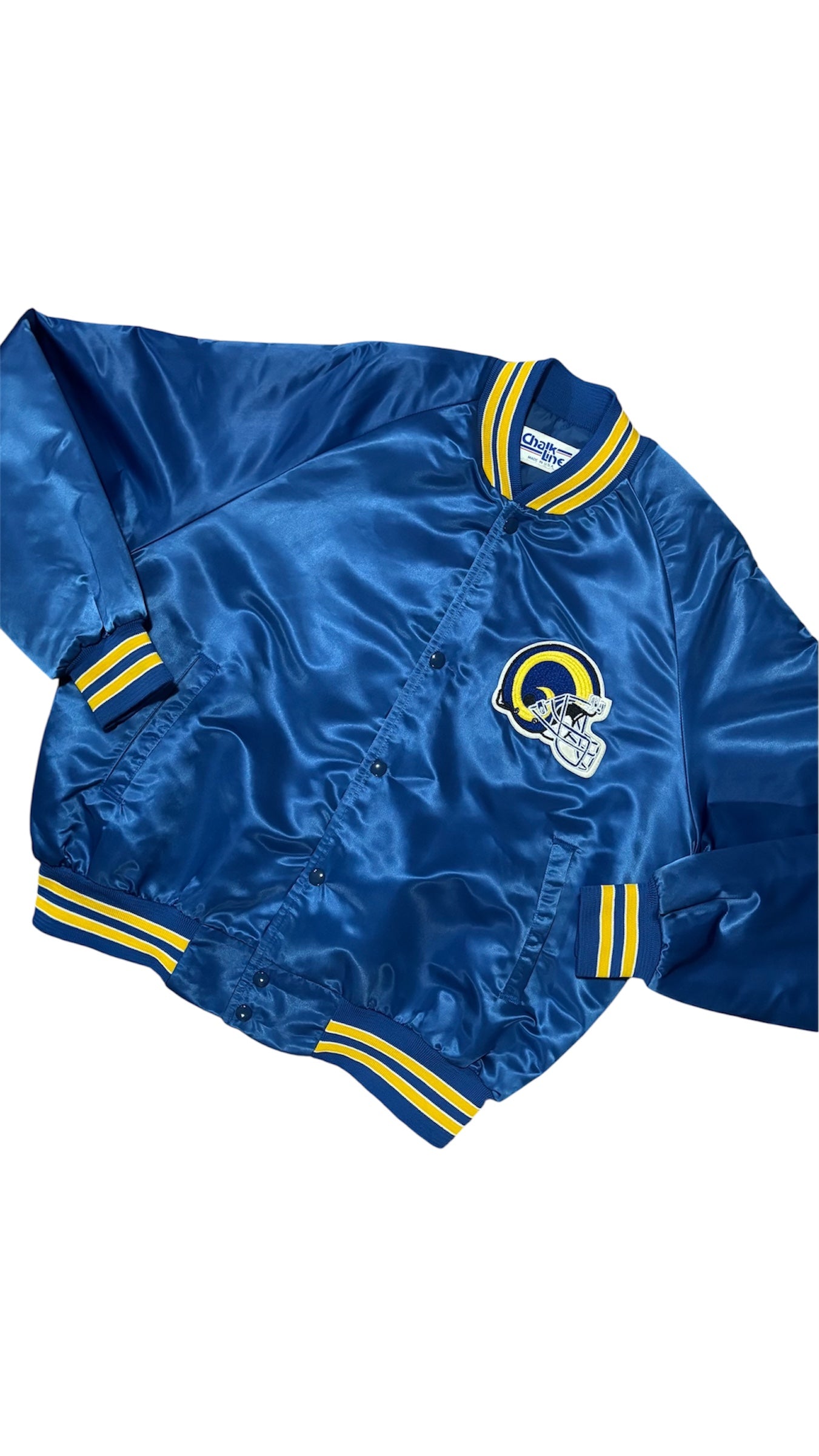 Los Angeles Rams Back Script - Chalkline Varsity Satin