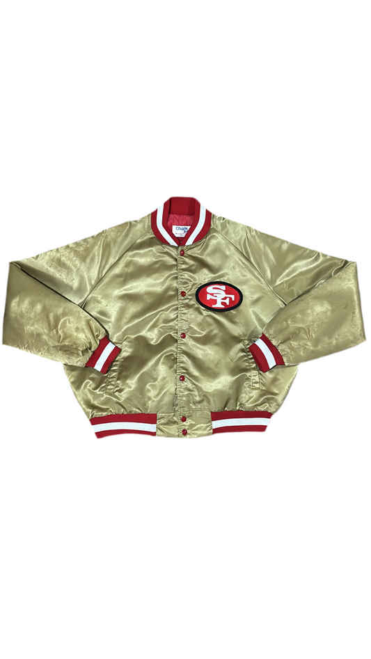 San Francisco 49ers Back Script - Chalkline Varsity Satin