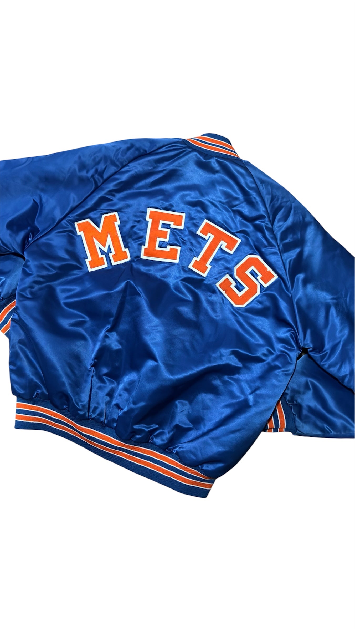New York Mets Back Script - Locker Line Varsity Satin