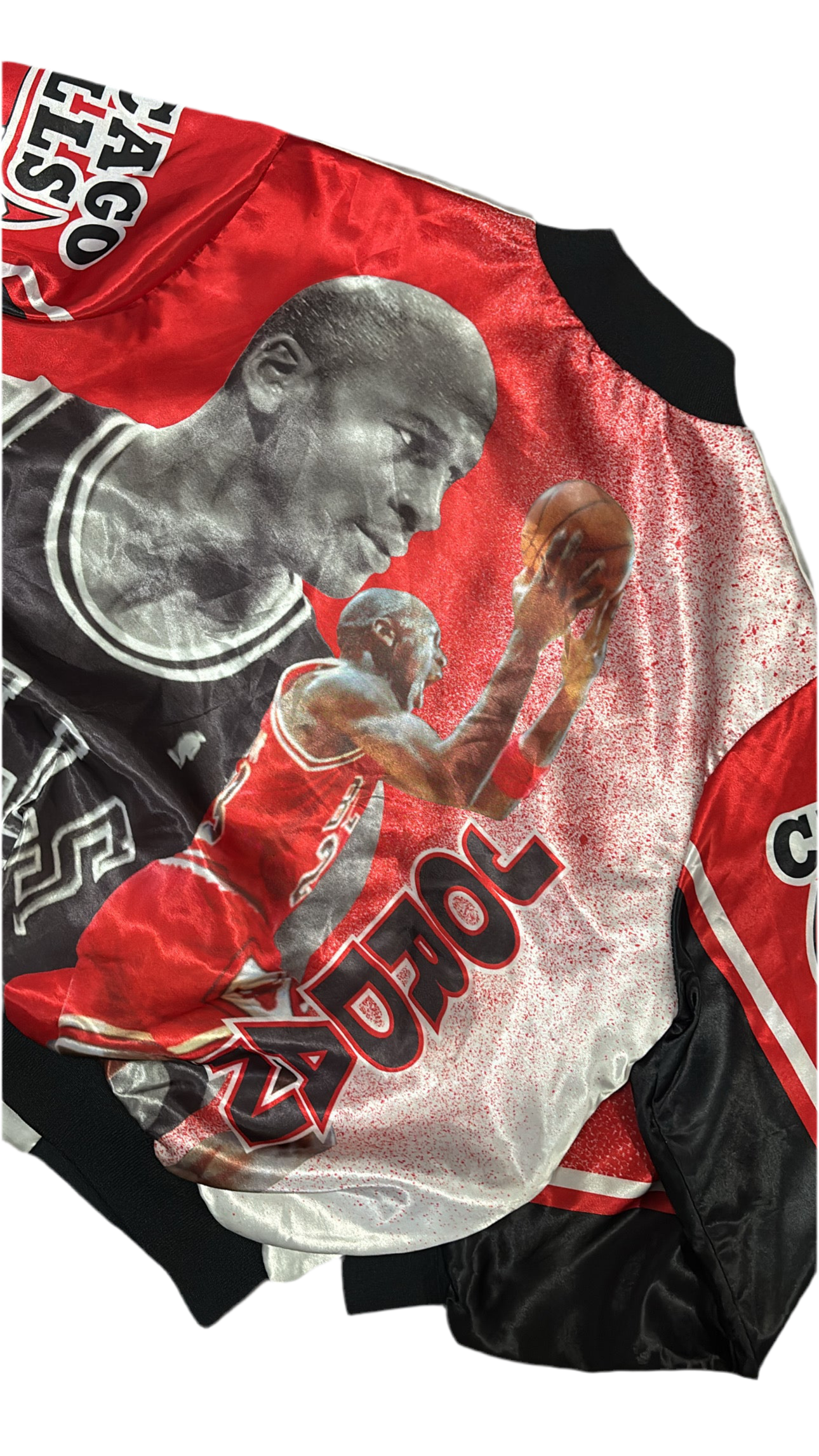 Chicago Bulls Michael Jordan Funimation - Chalkline Varsity Satin
