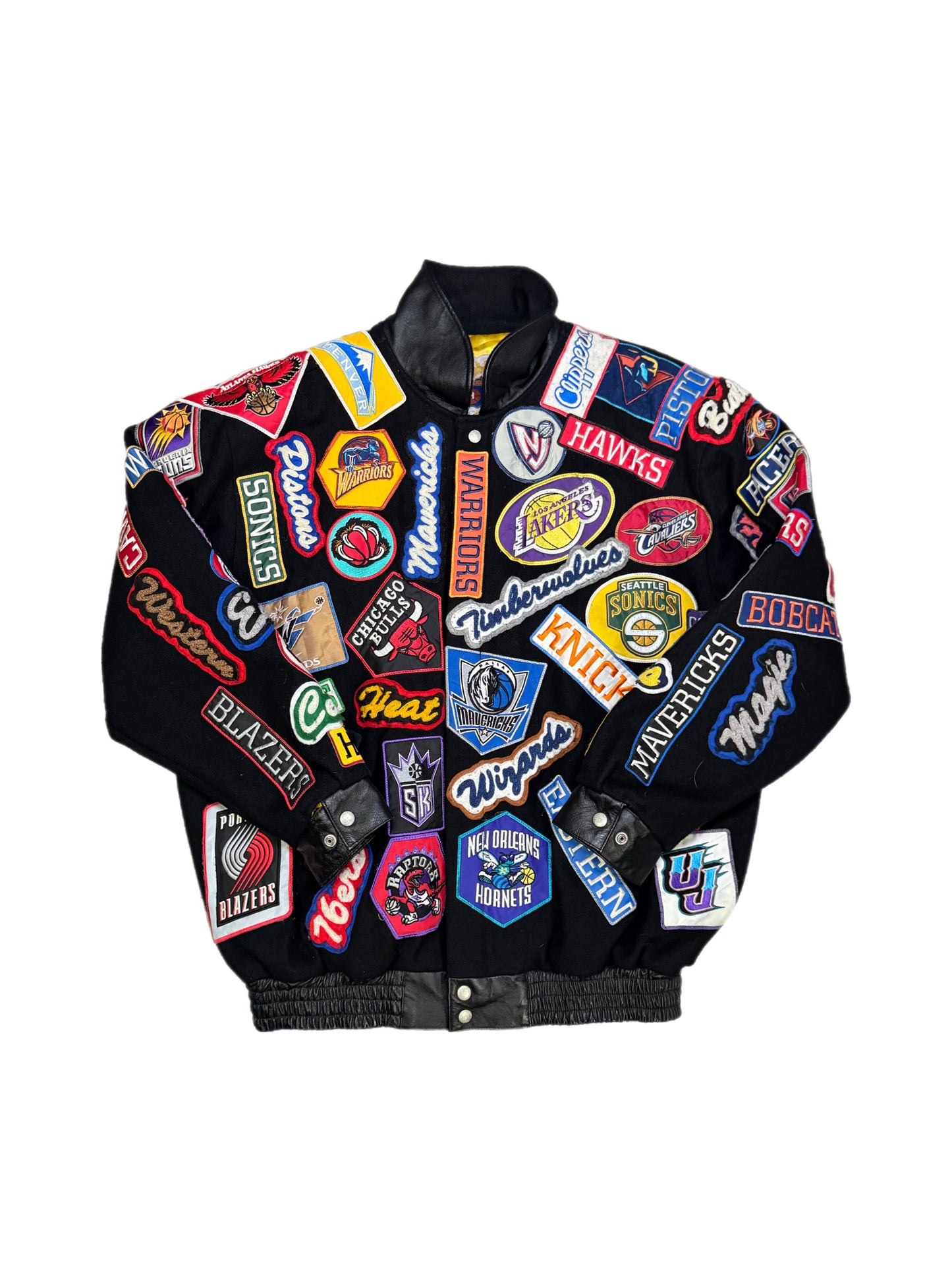 NBA Multi-Patch Jacket - Jeff Hamilton Leather Wool