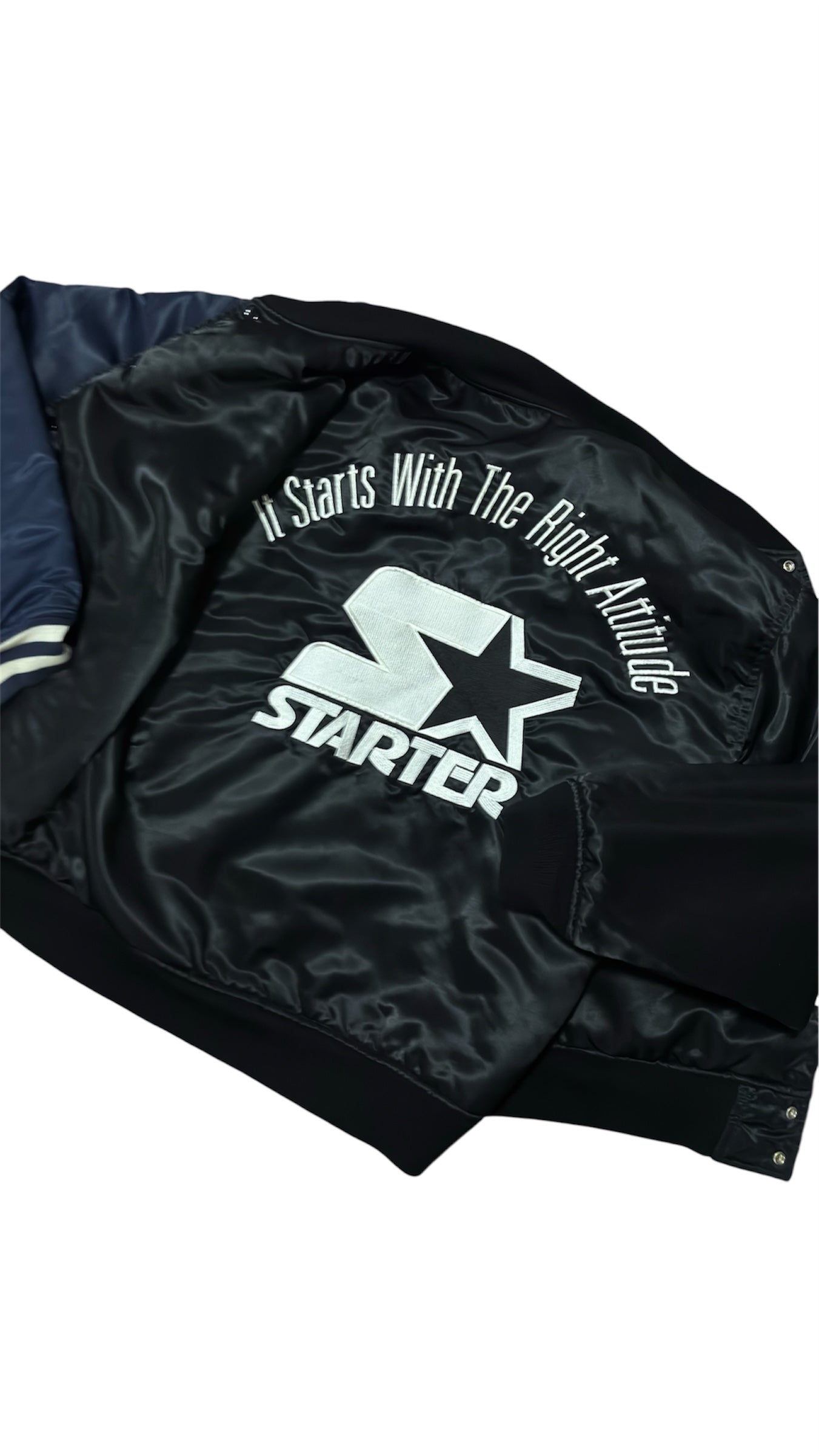 New York Yankees Back Script - Starter Reversible Varsity Satin