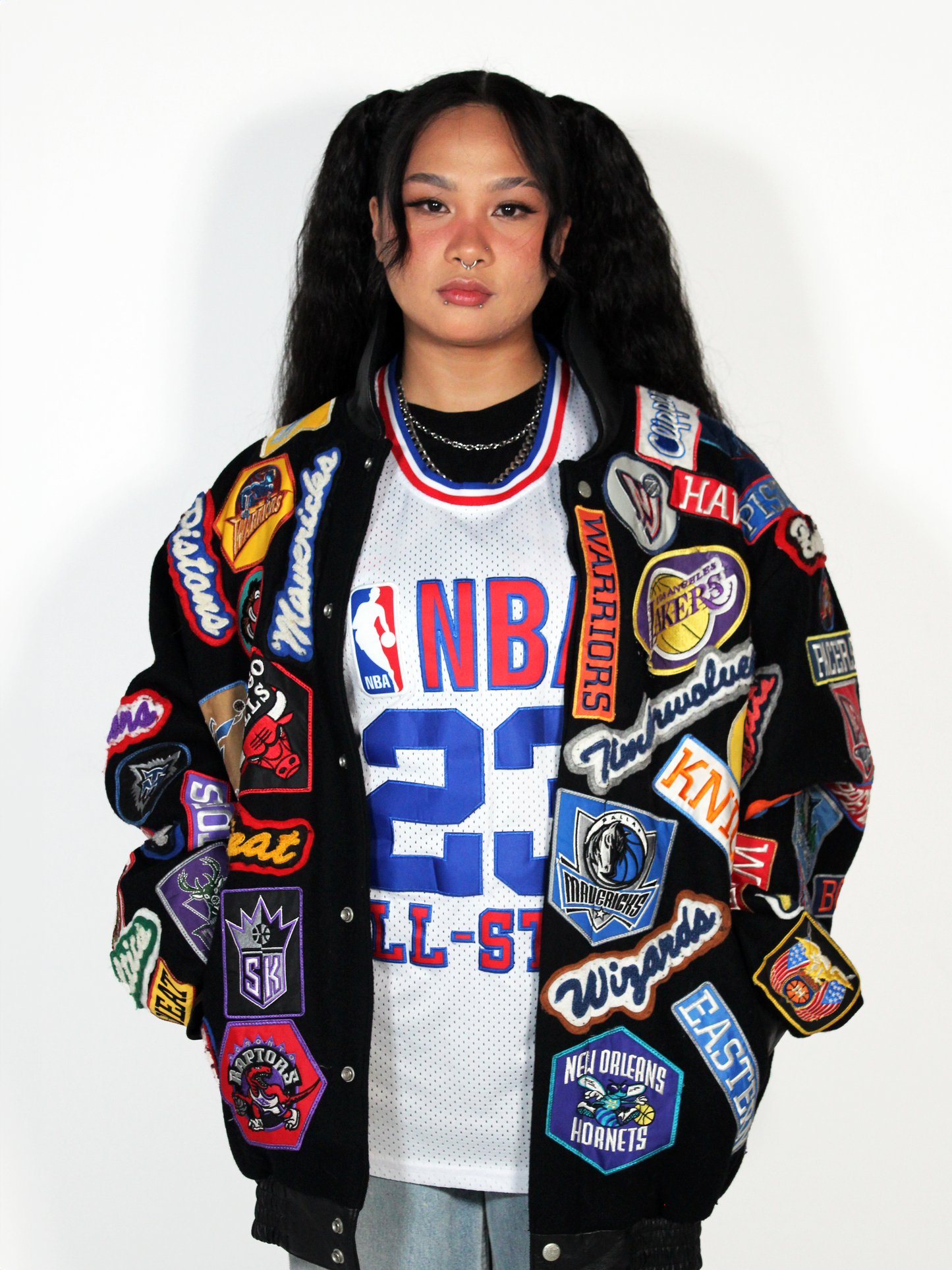 NBA Multi-Patch Jacket - Jeff Hamilton Leather Wool