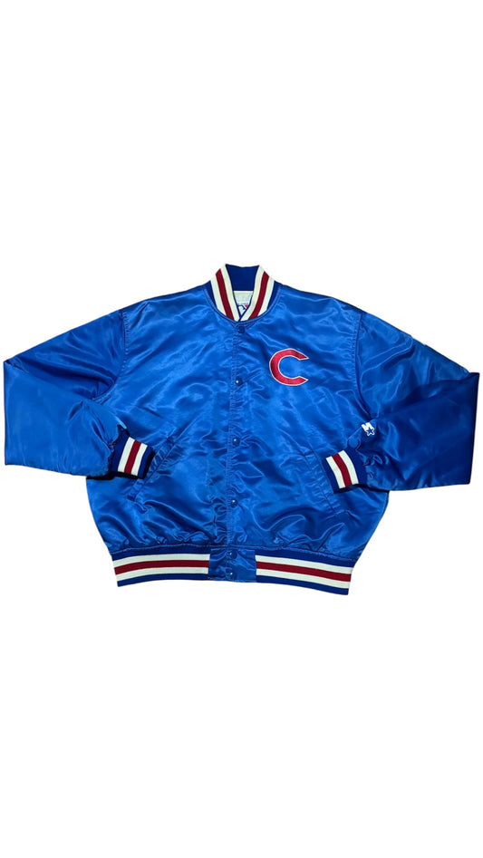 Chicago Cubs Big Logo - Starter Varsity Satin