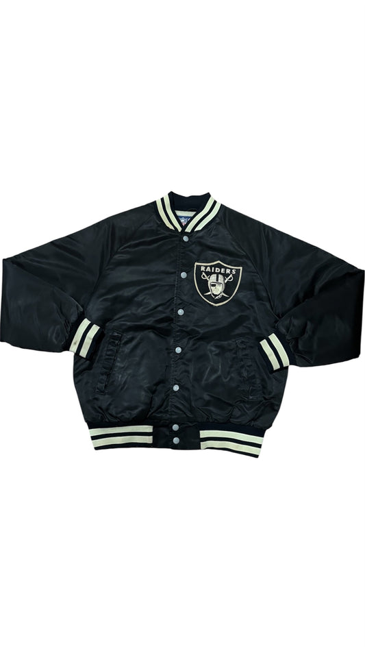 Los Angeles Raiders Back Script - Official NFL Licensed Varsity Satin