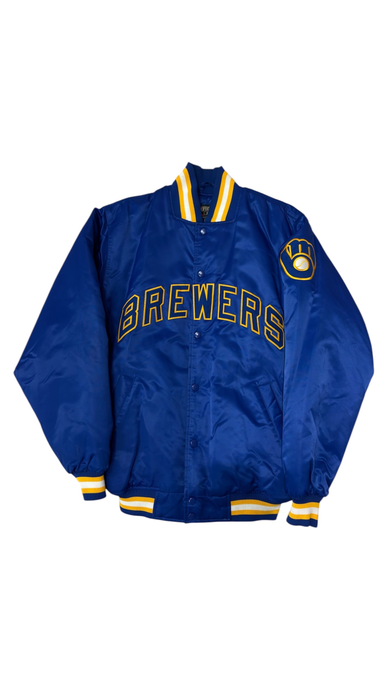 Milwaukee Brewers- Cooperstown Majestic Puffer Varsity Satin